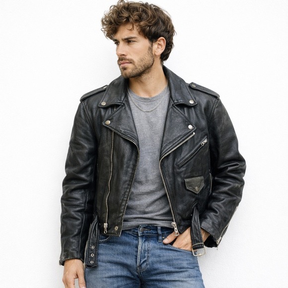 Vintage Harley-Davidson Leather Jacket 80s Men's L Back Patch